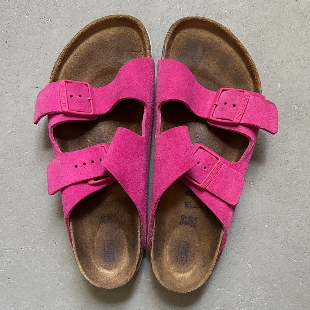 Pink Suede Birkenstock Women's Sandals